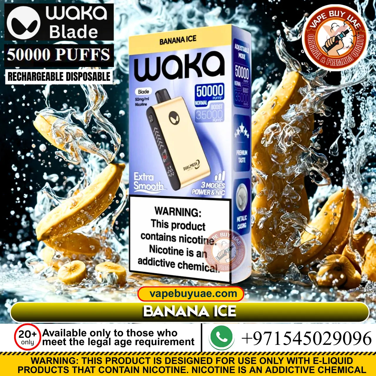 Banana ice vape flavor with ripe banana and cooling menthol