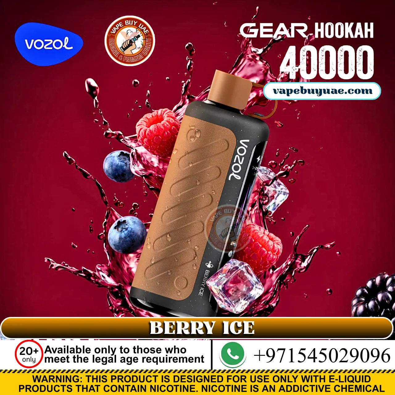 Vozol Gear Hookah 40k puffs Rechargeable Disposable