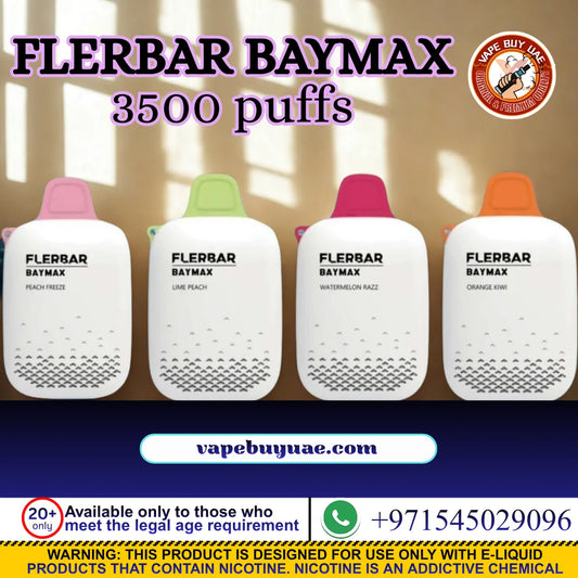 FLERBAR BAYMAX 3500 Puffs 0% Disposable Vape | Buy Vape in Dubai