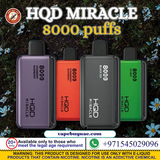 HQD Miracle 8000 Puffs 0% Disposable Vape Dubai