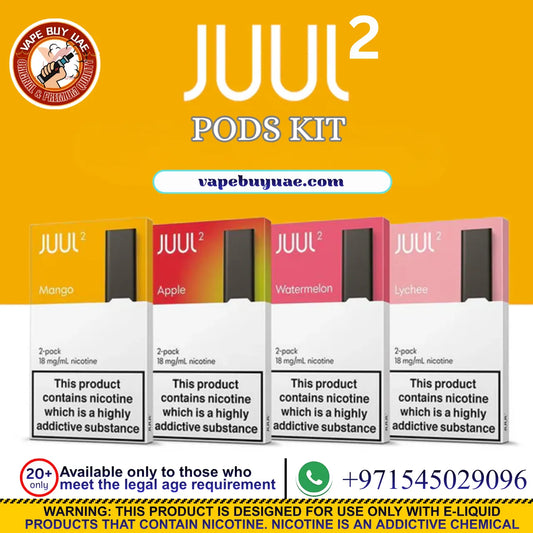 Juul 2 pods 18MG nicotine pod vape kit available in UAE