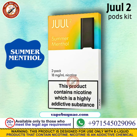 Juul 2 pods 18MG nicotine pod vape kit available in UAE
