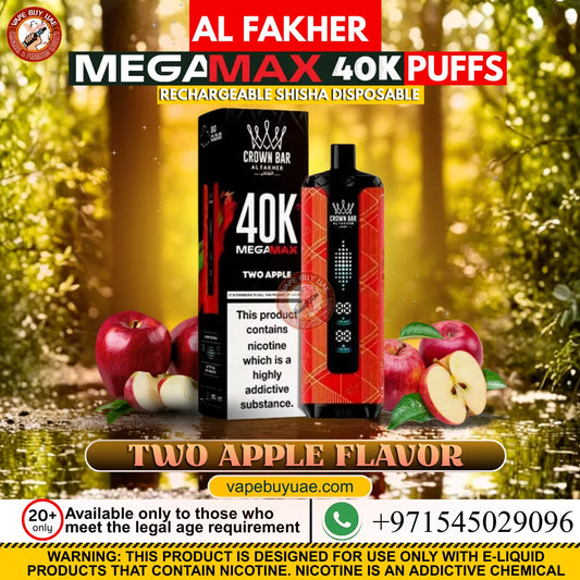 Al Fakher Mega Max 40K Puffs rechargeable disposable shisha vape device