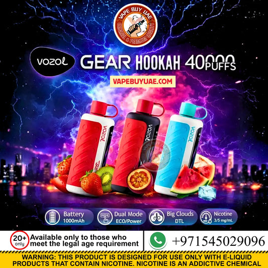 Vozol Gear Hookah 40K Puffs Rechargeable Disposable | Buy in UAE