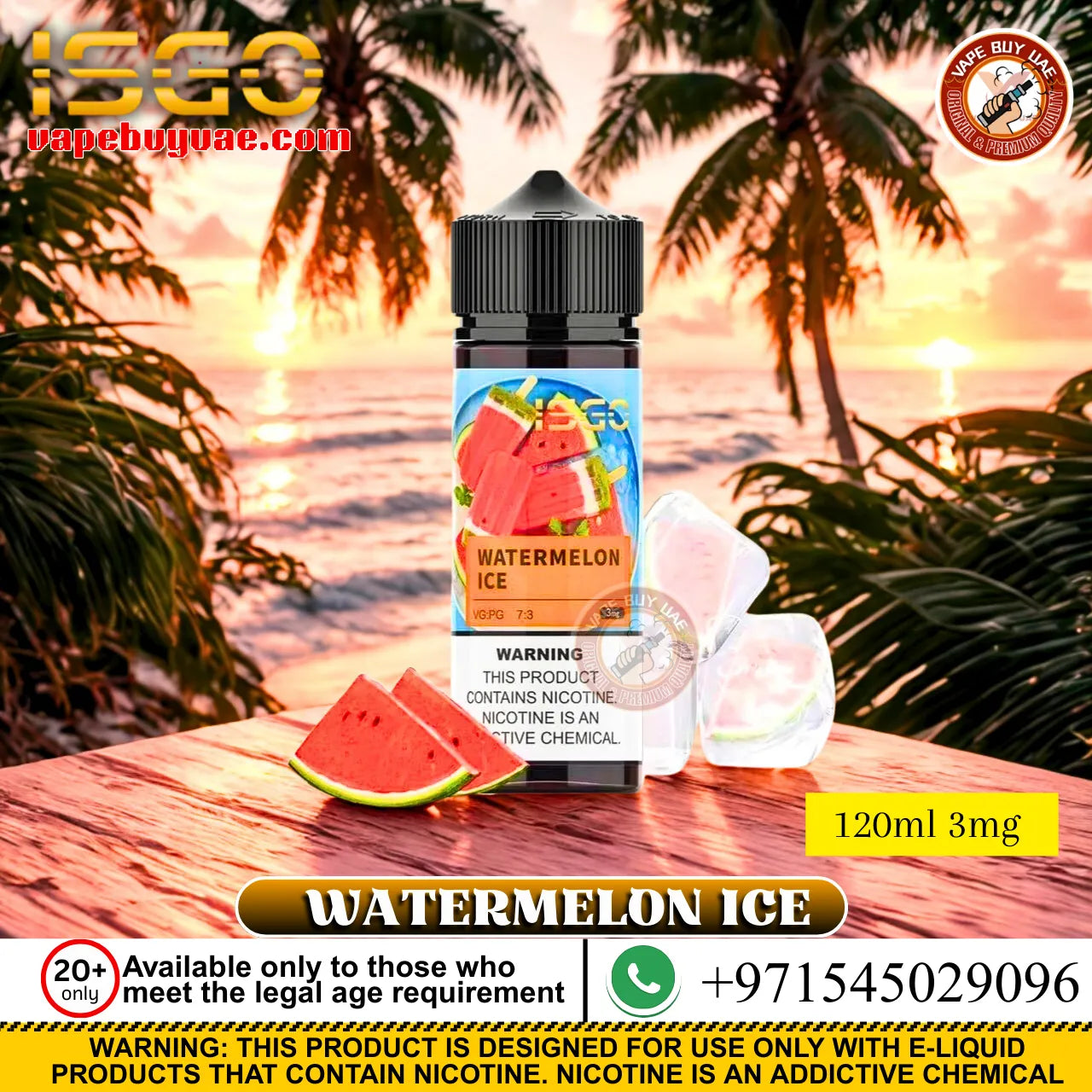 Isgo E-Liquid 120ml 3mg