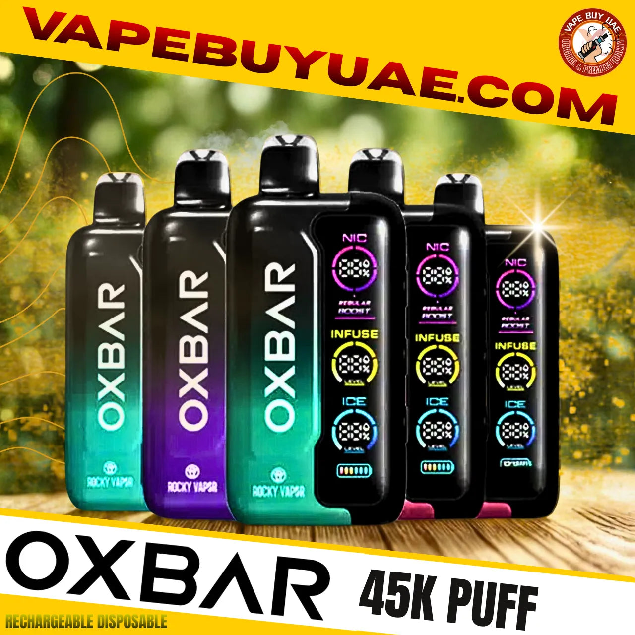Oxbar TRIFusion 45k puffs rechargeable disposable