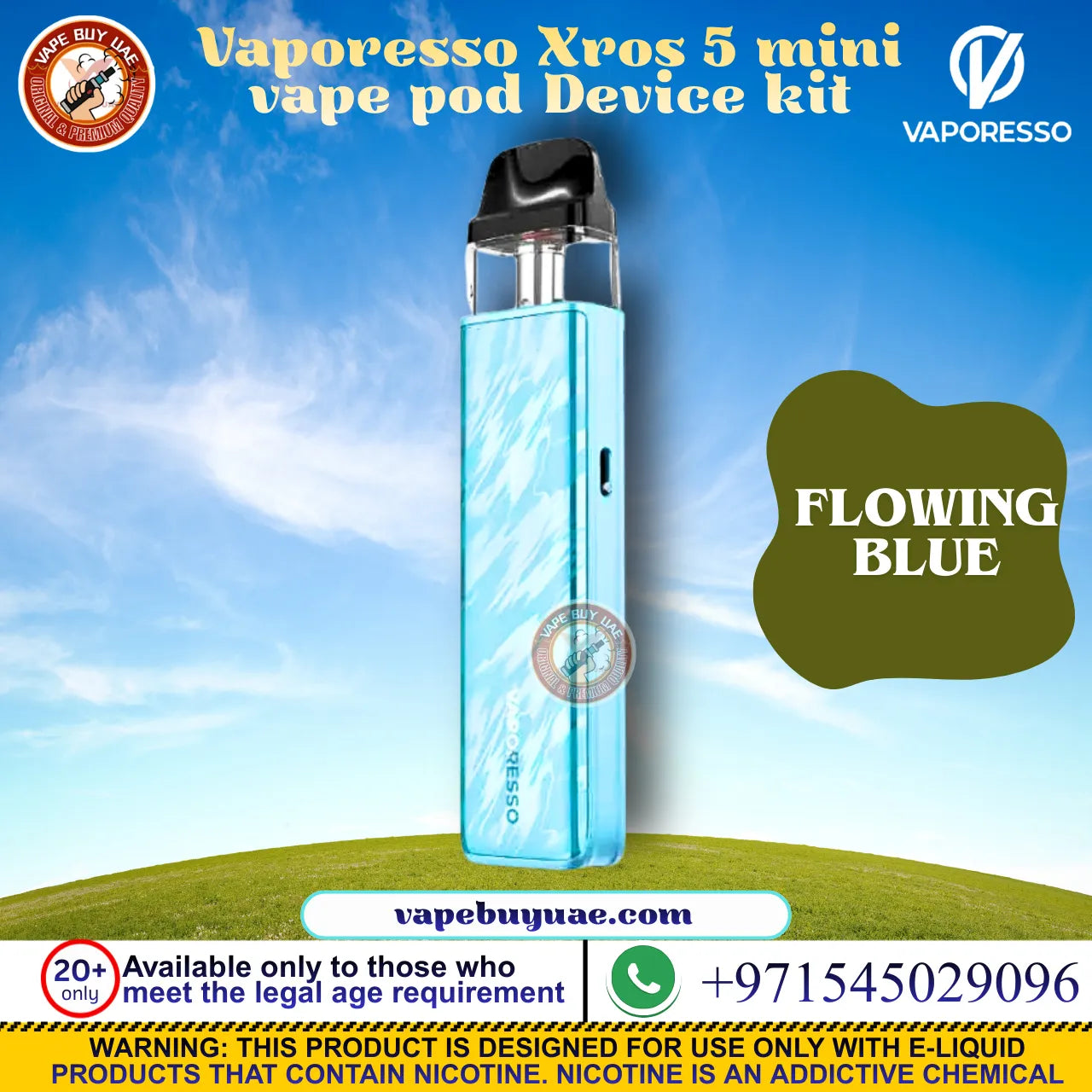 Buy Vaporesso XROS 5 Mini vape pod device kit in Dubai from vape shop UAE