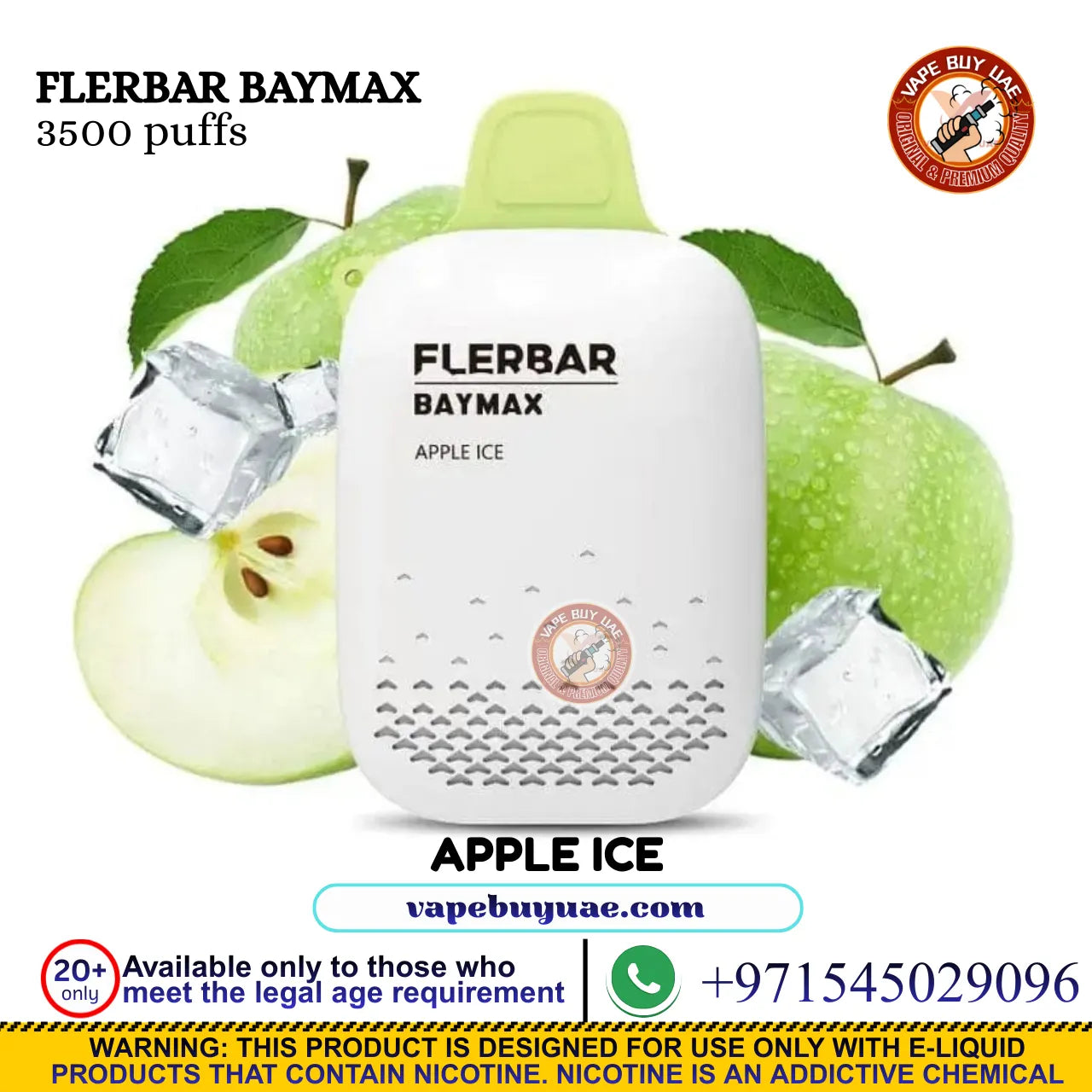 FLERBAR BAYMAX 3500 Puffs 0% Disposable Vape | Buy Vape in Dubai