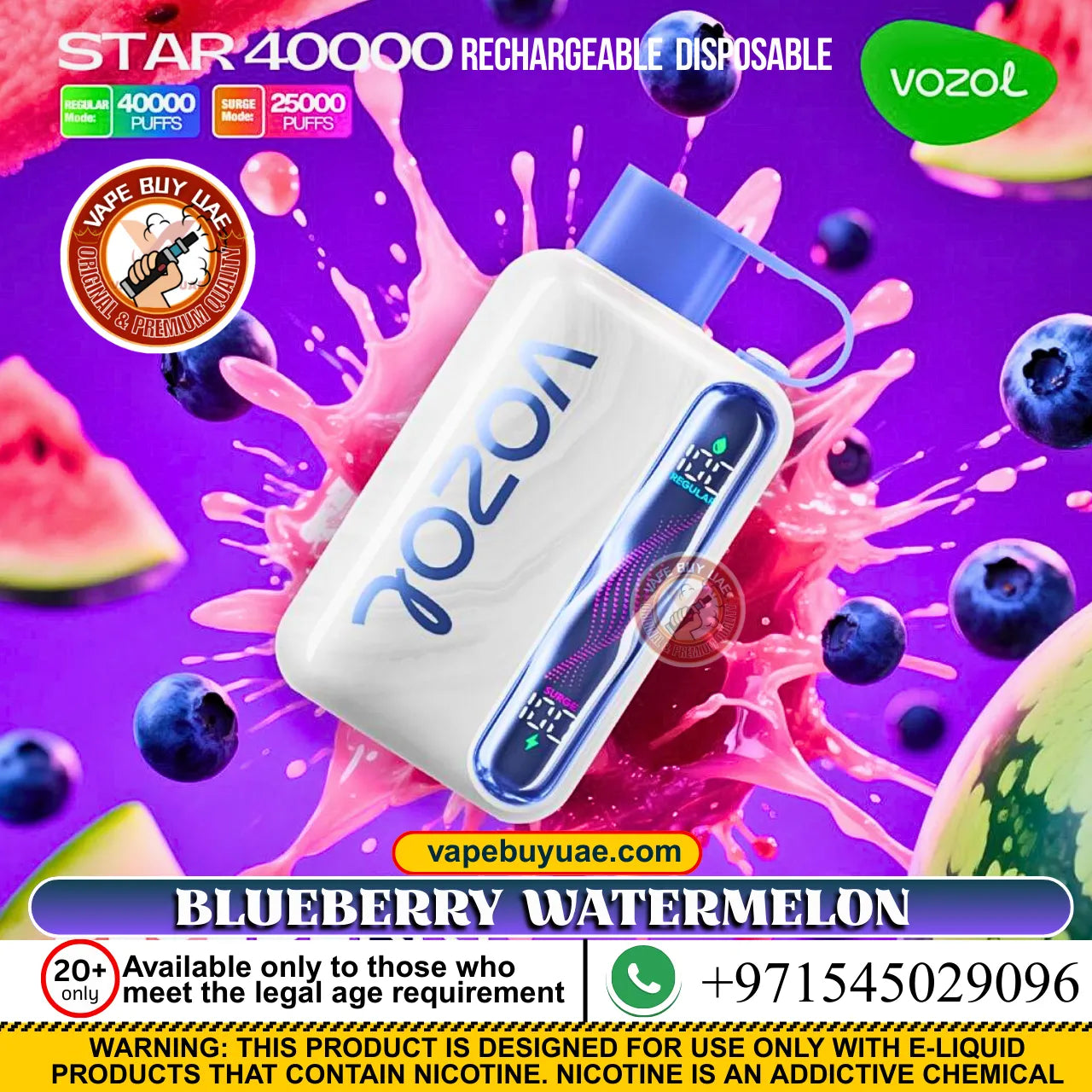 Vozol Star 40K Puffs Rechargeable Disposable Vape