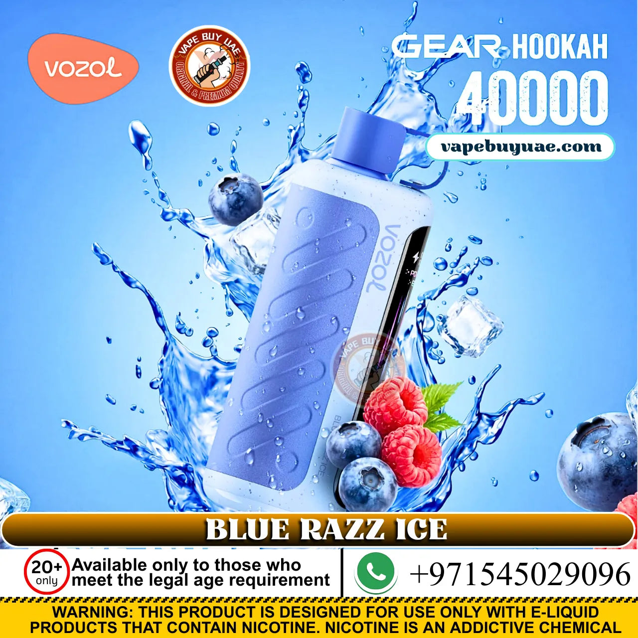 Vozol Gear Hookah 40k puffs Rechargeable Disposable