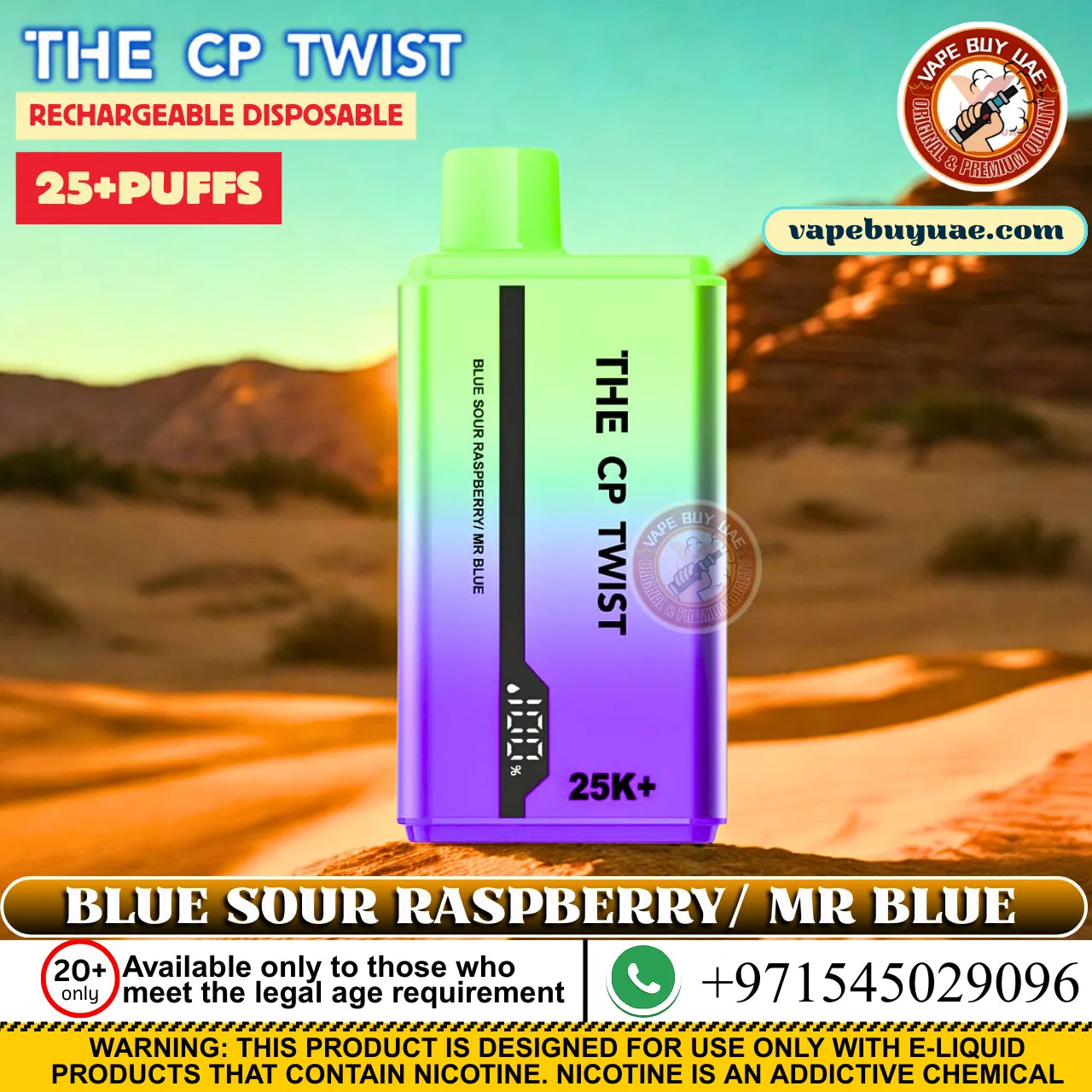 Crystal The CP Twist 25+puffs Rechargeable Disposable