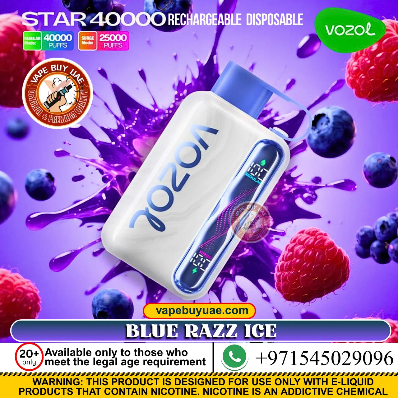 Vozol Star 40K Puffs Rechargeable Disposable Vape