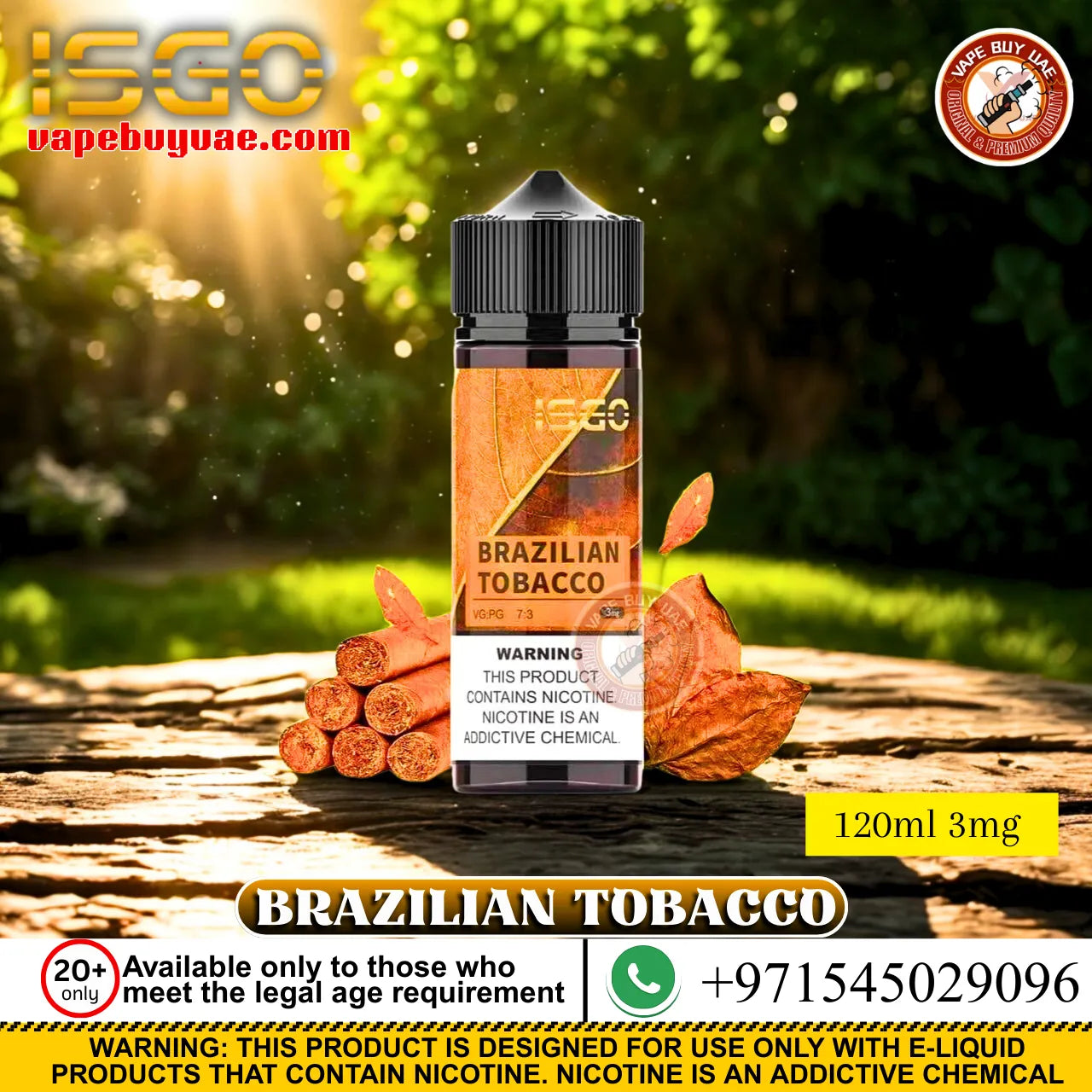 Isgo E-Liquid 120ml 3mg