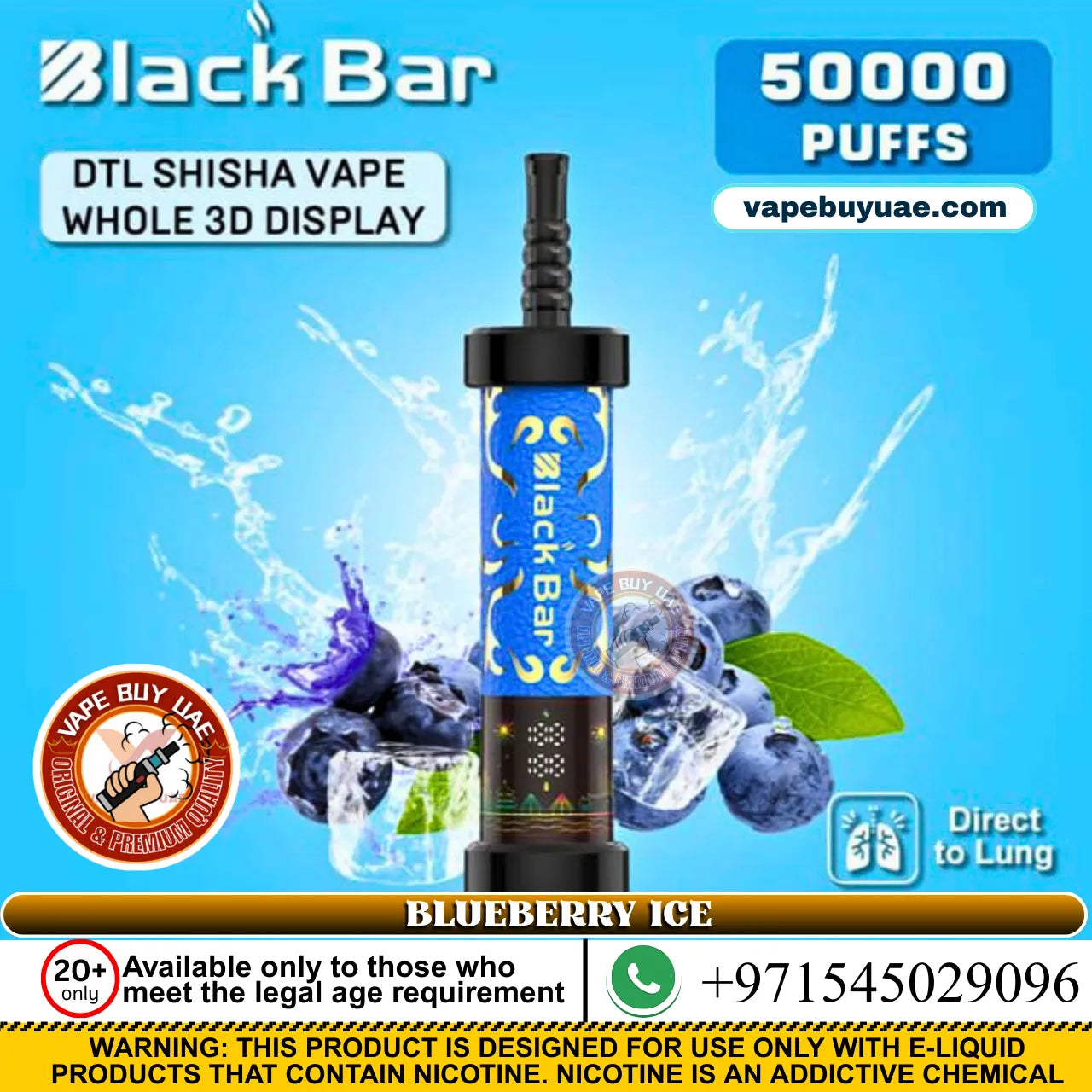 Best Vape Flavors Black Bar 50,000 Puffs Disposable Vape