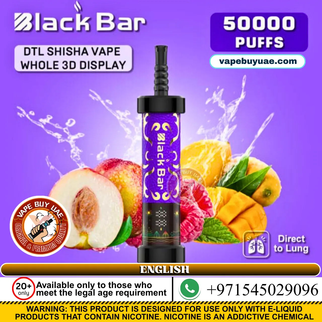 Best Vape Flavors Black Bar 50,000 Puffs Disposable Vape
