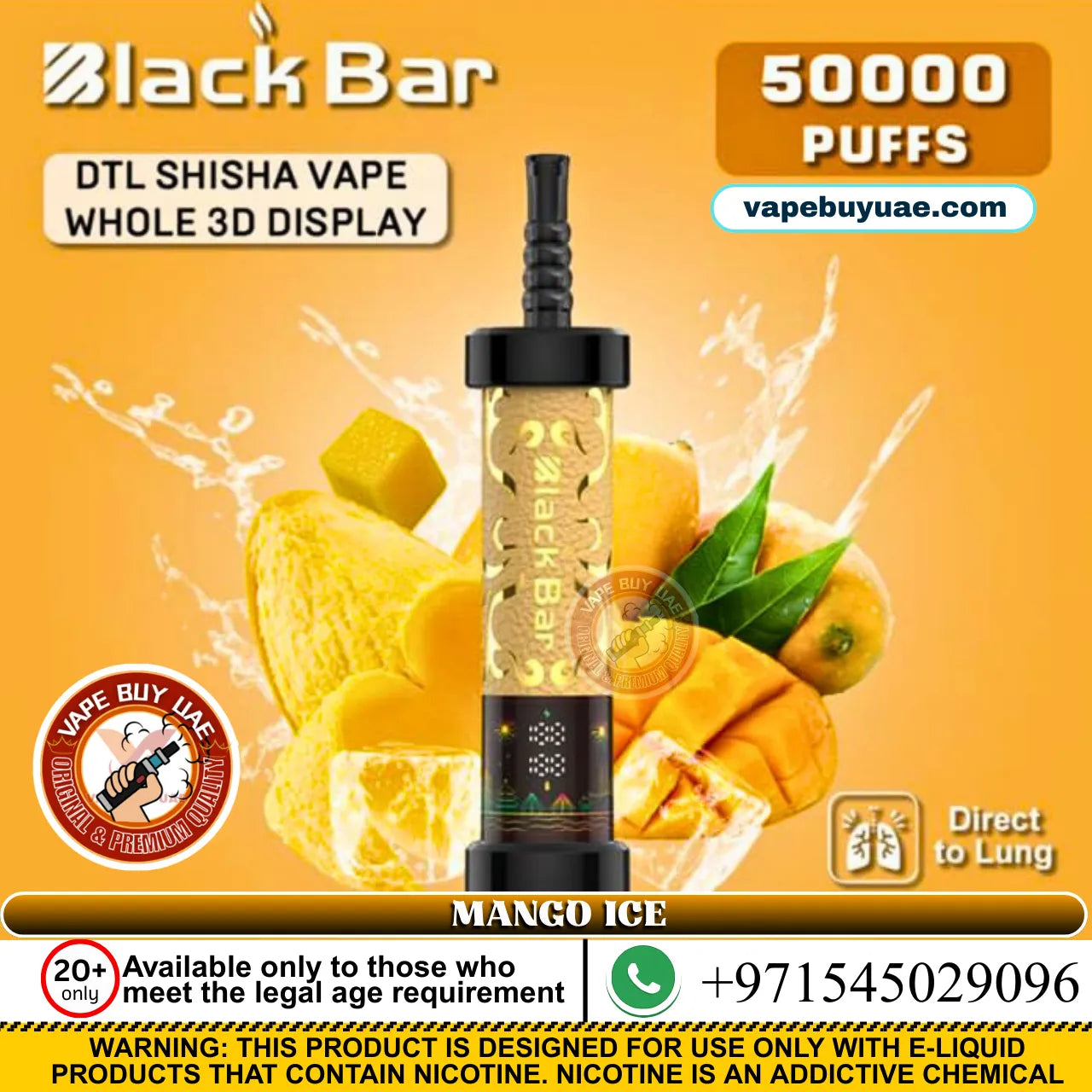 Best Vape Flavors Black Bar 50,000 Puffs Disposable Vape