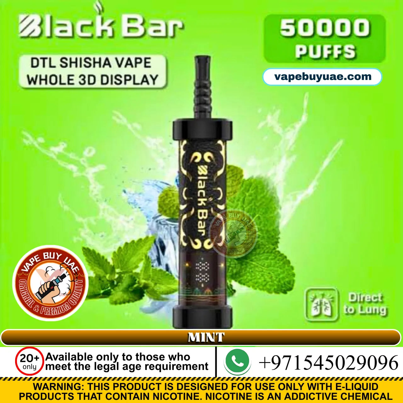Best Vape Flavors Black Bar 50,000 Puffs Disposable Vape