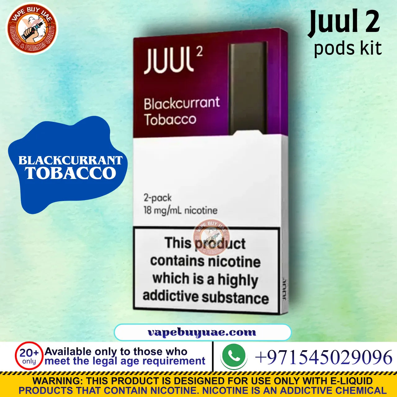 Juul 2 pods 18MG nicotine pod vape kit available in UAE