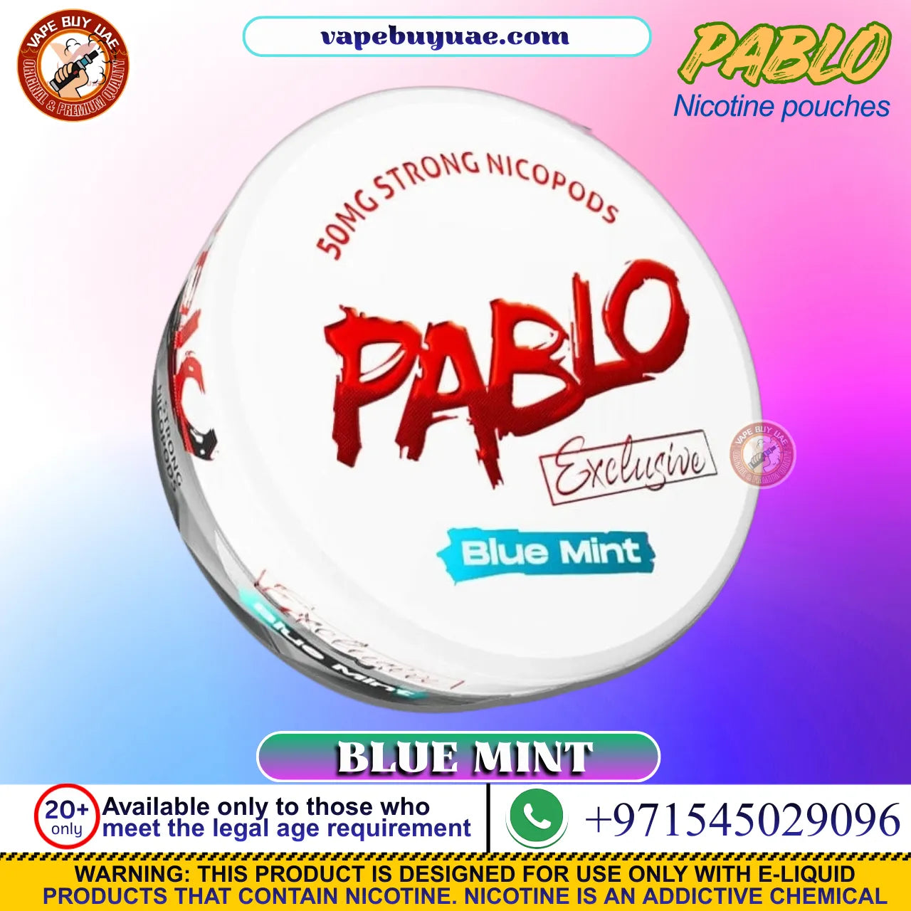 strongest nicotine pouches Dubai Pablo Ice Cold UAE