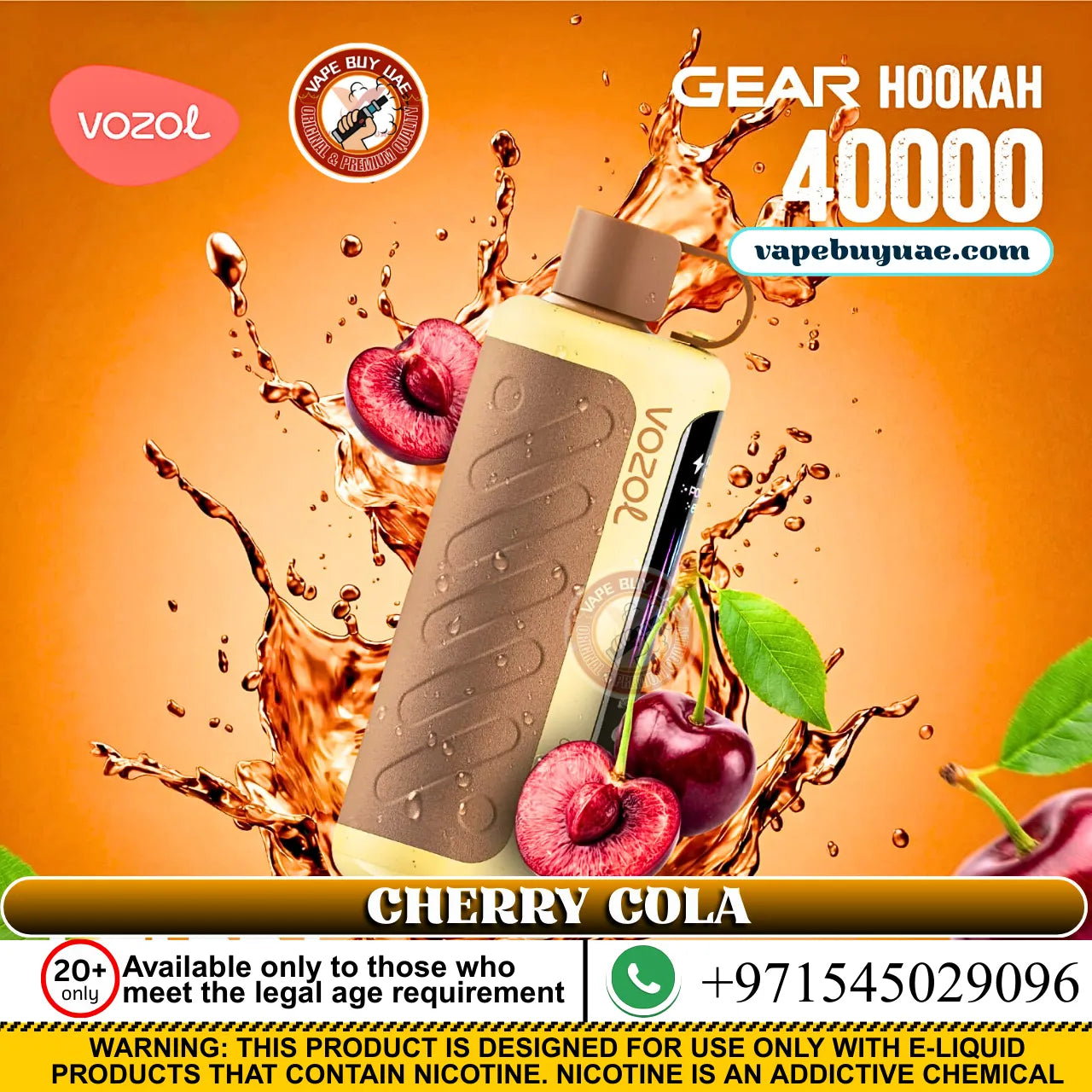 Vozol Gear Hookah 40k puffs Rechargeable Disposable