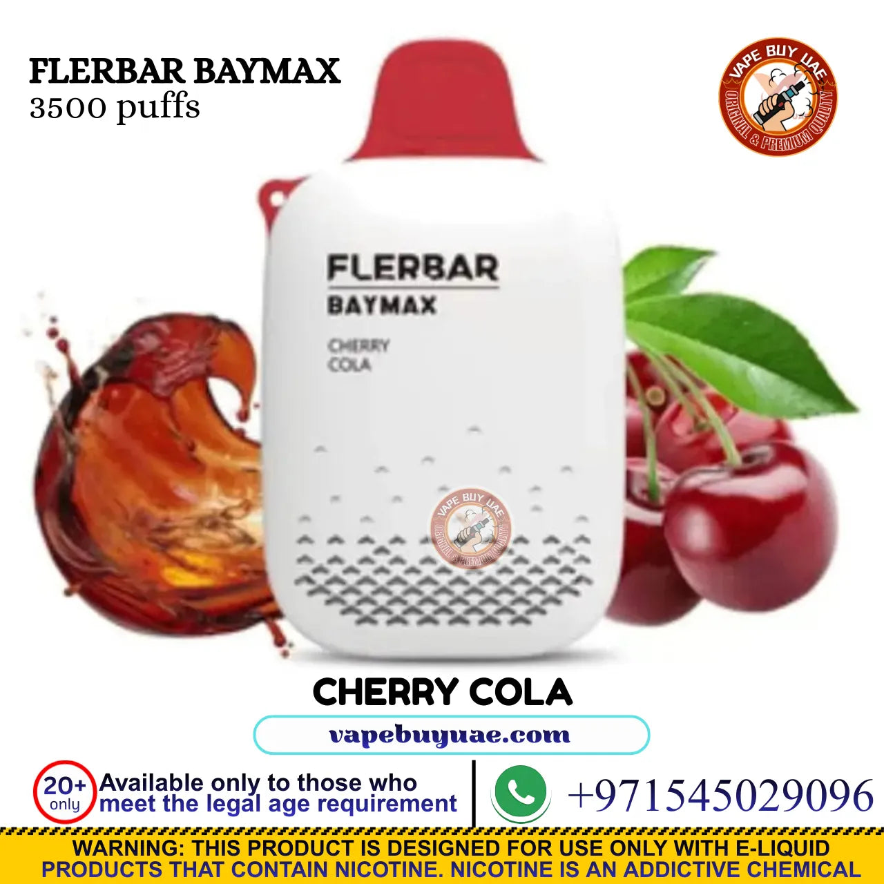 FLERBAR BAYMAX 3500 Puffs 0% Disposable Vape | Buy Vape in Dubai