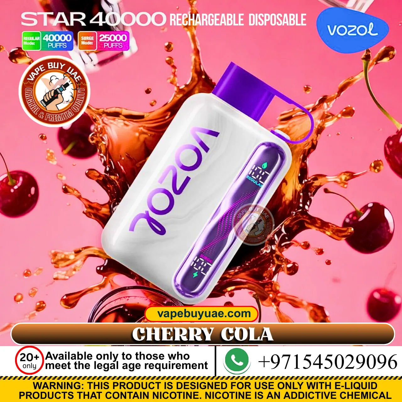 Vozol Star 40K Puffs Rechargeable Disposable Vape