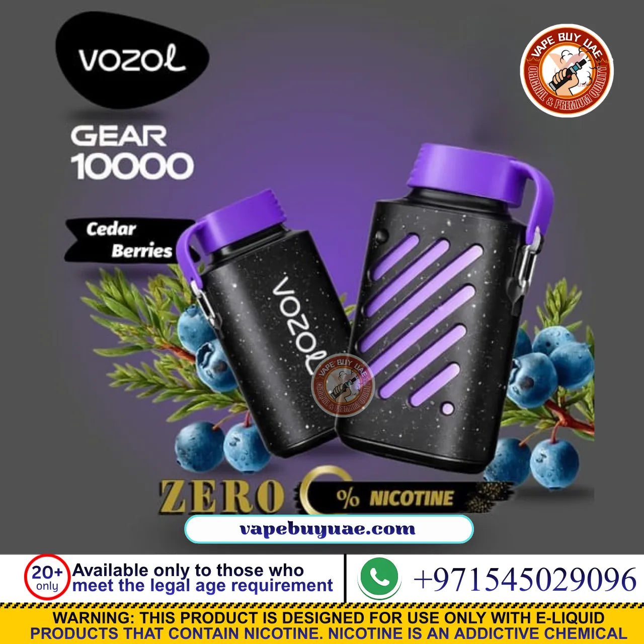 Buy VOZOL Gear 10000 Puffs 0mg Vape in Dubai