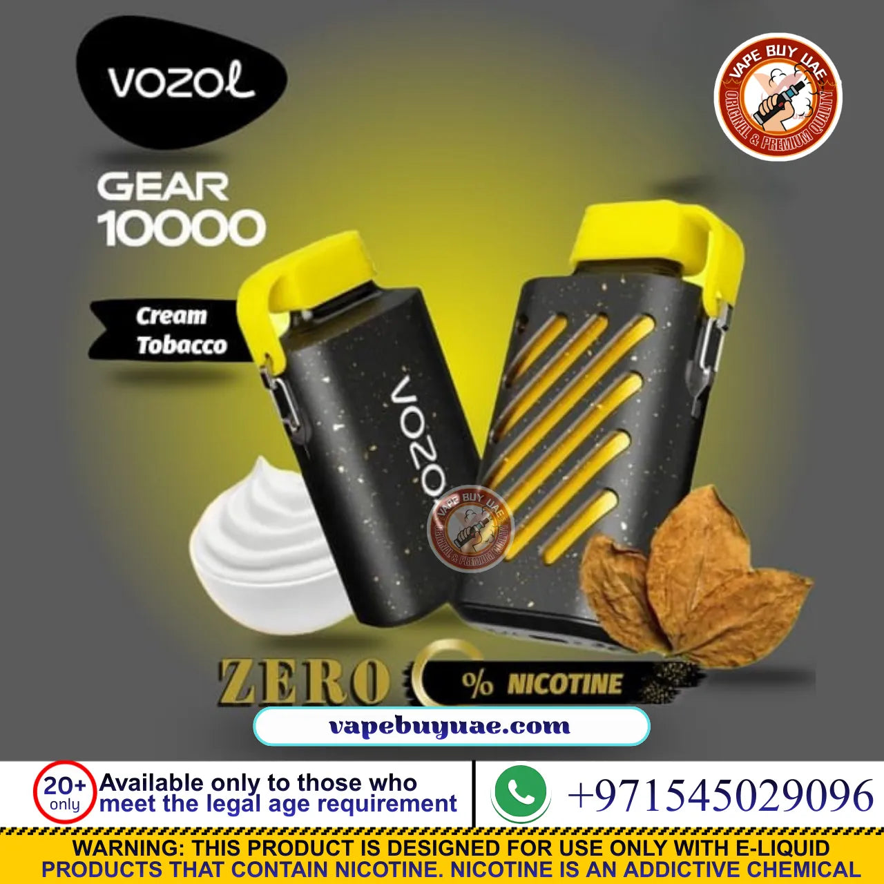 Buy VOZOL Gear 10000 Puffs 0mg Vape in Dubai