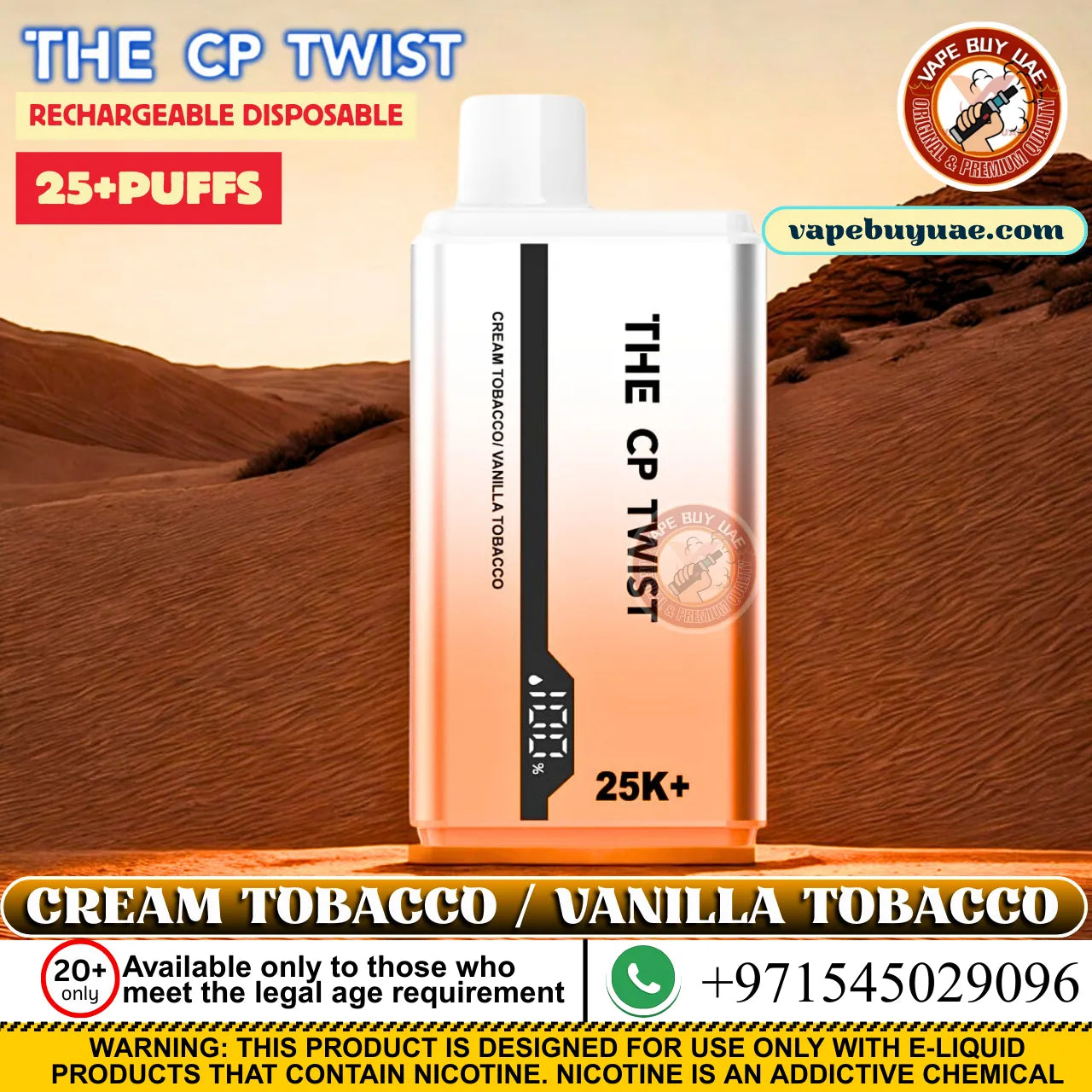 Crystal The CP Twist 25+puffs Rechargeable Disposable