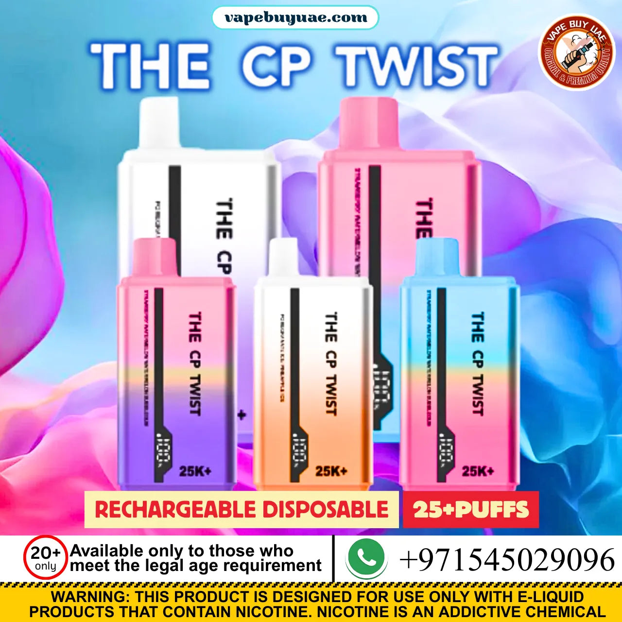 Crystal The CP Twist 25+puffs Rechargeable Disposable