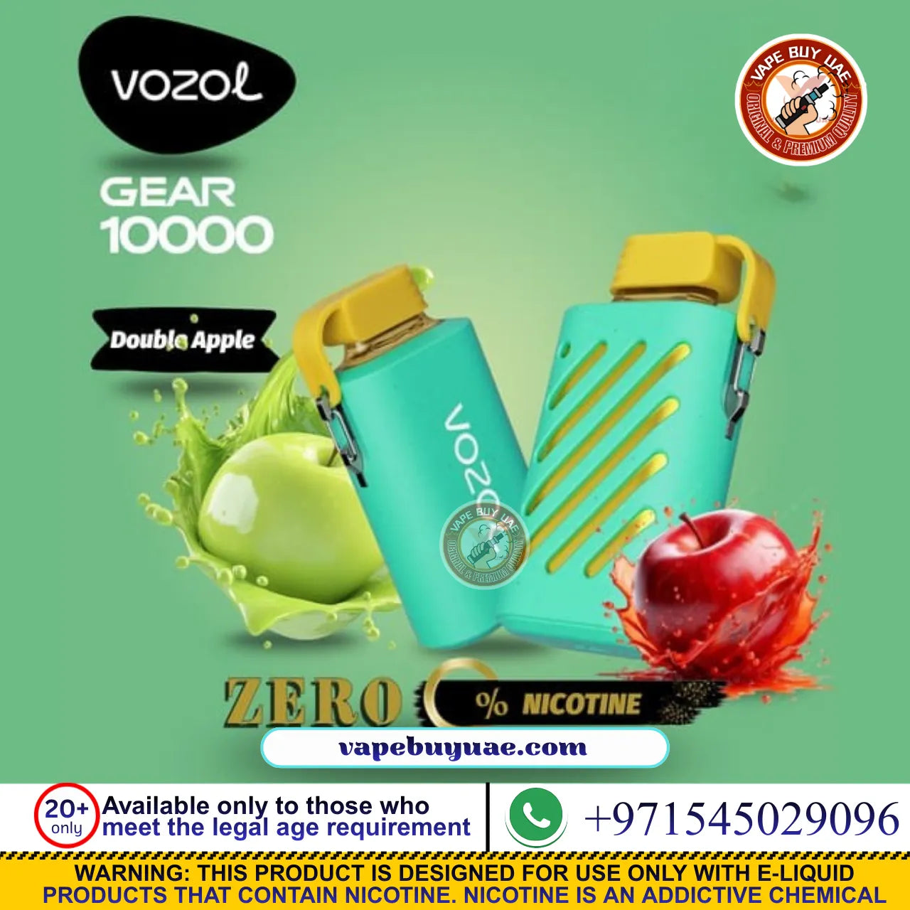 Buy VOZOL Gear 10000 Puffs 0mg Vape in Dubai