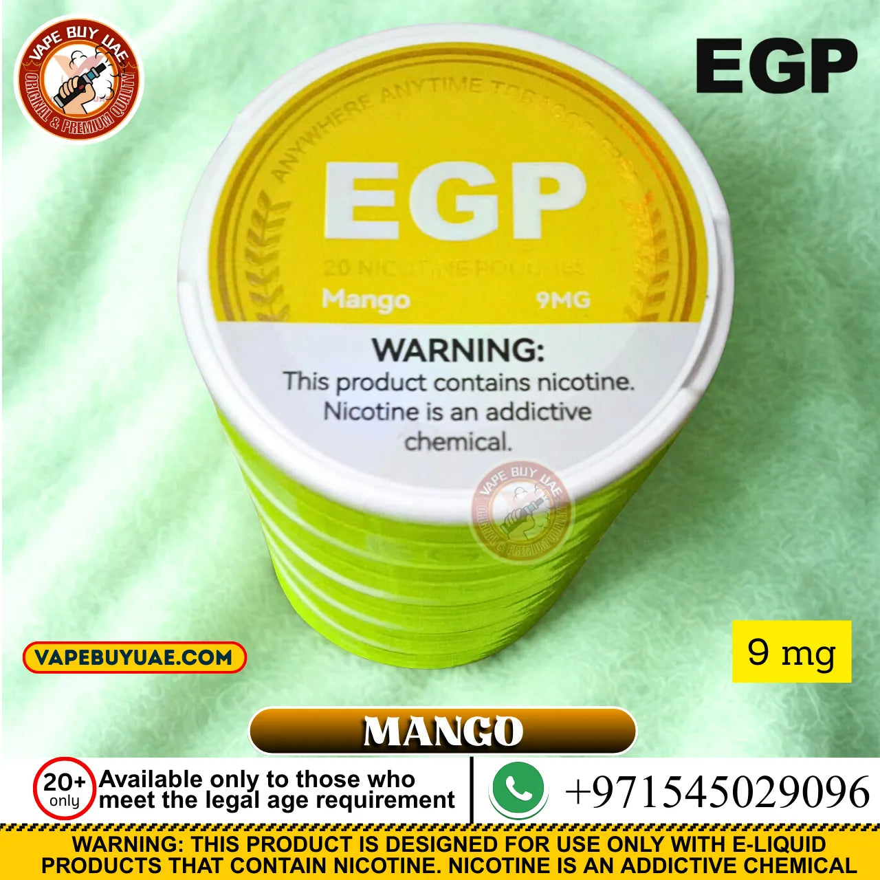 Dubai vapers EGP Nicotine Pouches 9MG – Buy Online