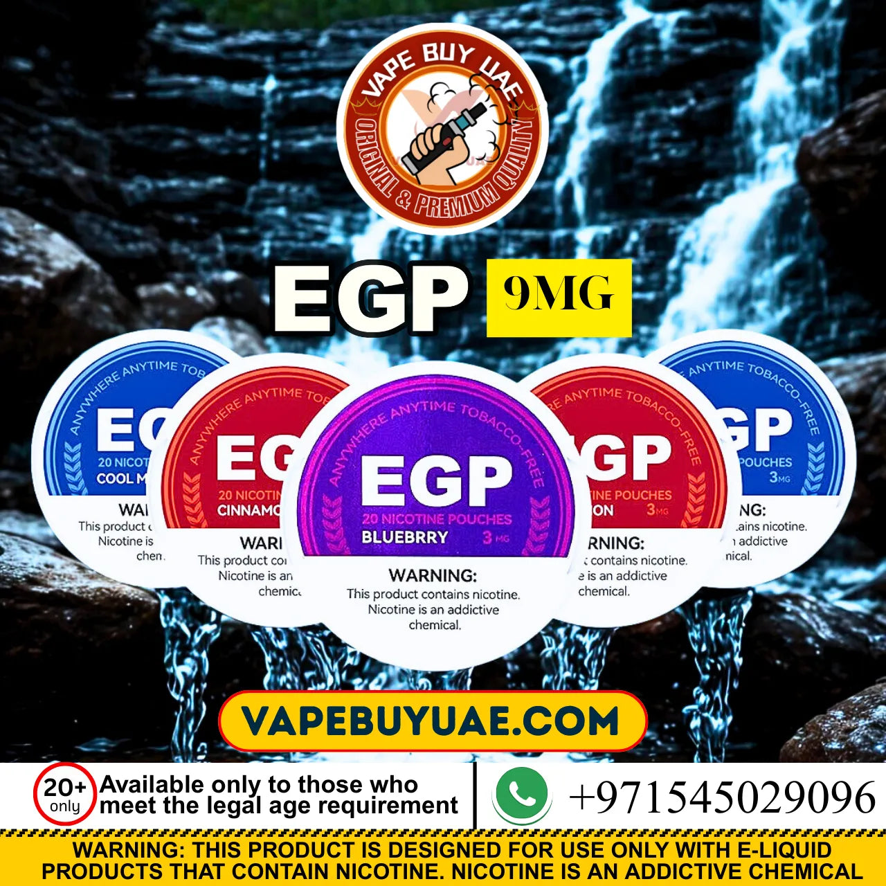 Dubai vapers EGP Nicotine Pouches 9MG – Buy Online