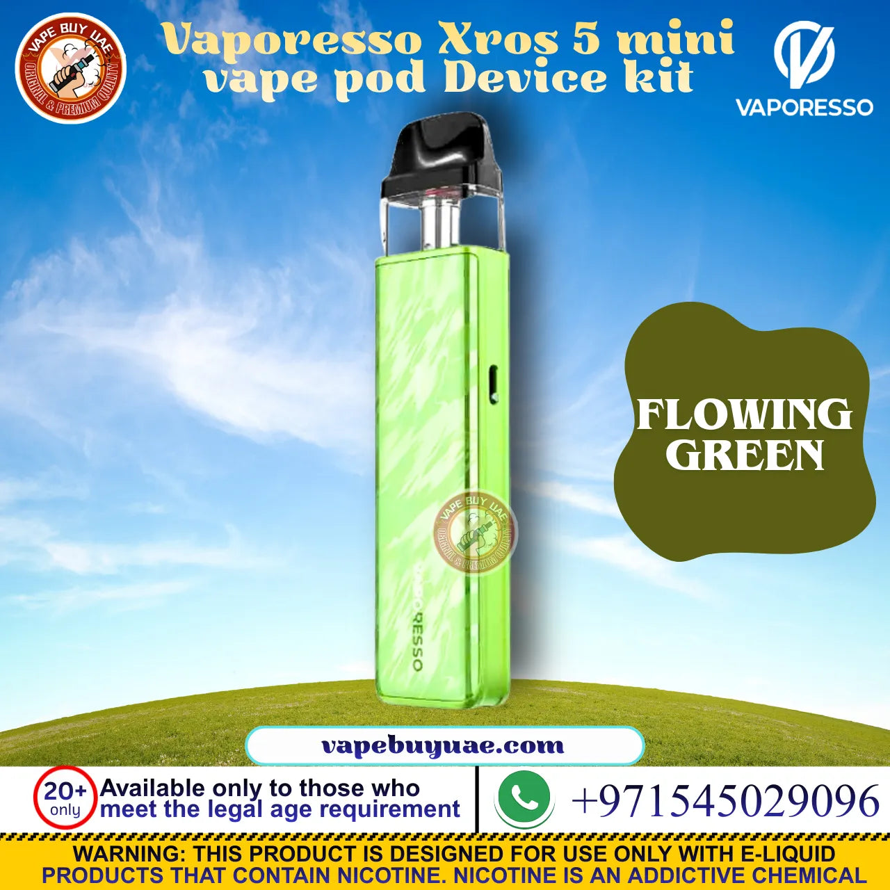 Buy Vaporesso XROS 5 Mini vape pod device kit in Dubai from vape shop UAE