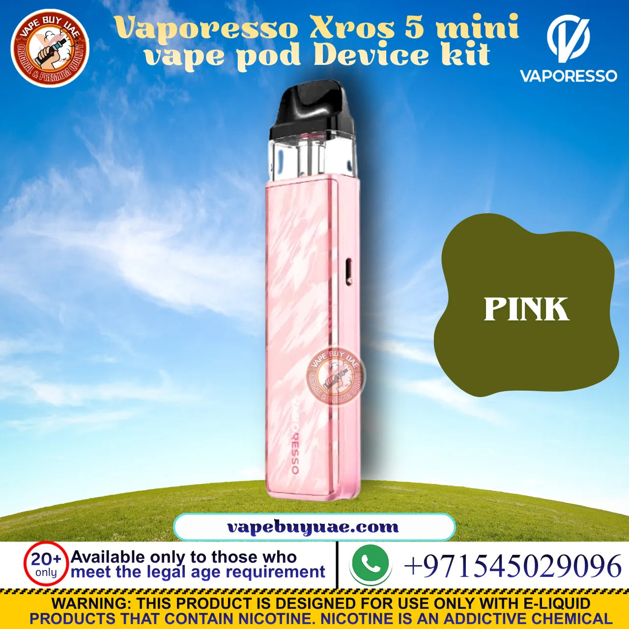 Buy Vaporesso XROS 5 Mini vape pod device kit in Dubai from vape shop UAE