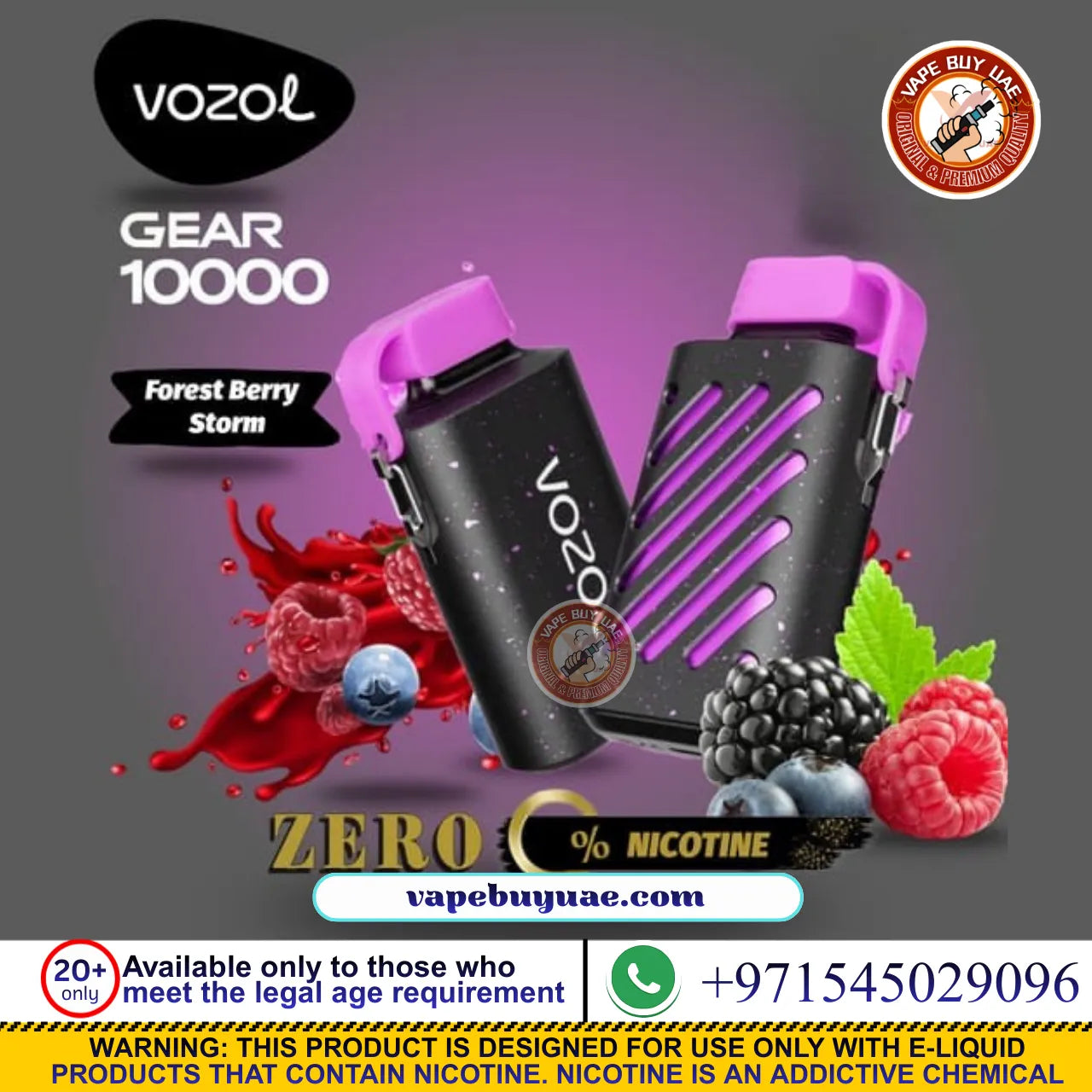 Buy VOZOL Gear 10000 Puffs 0mg Vape in Dubai