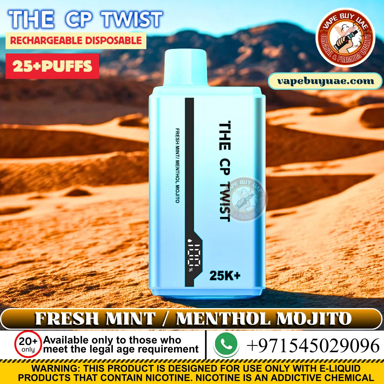 Crystal The CP Twist 25+puffs Rechargeable Disposable