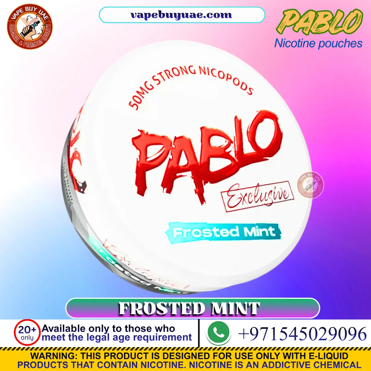 strongest nicotine pouches Dubai Pablo Ice Cold UAE