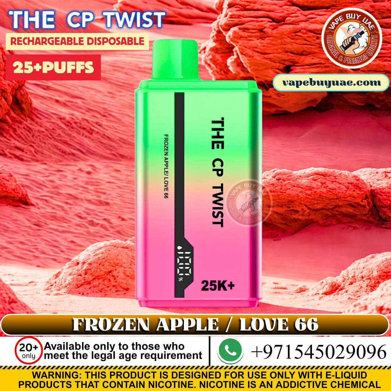 Crystal The CP Twist 25+puffs Rechargeable Disposable