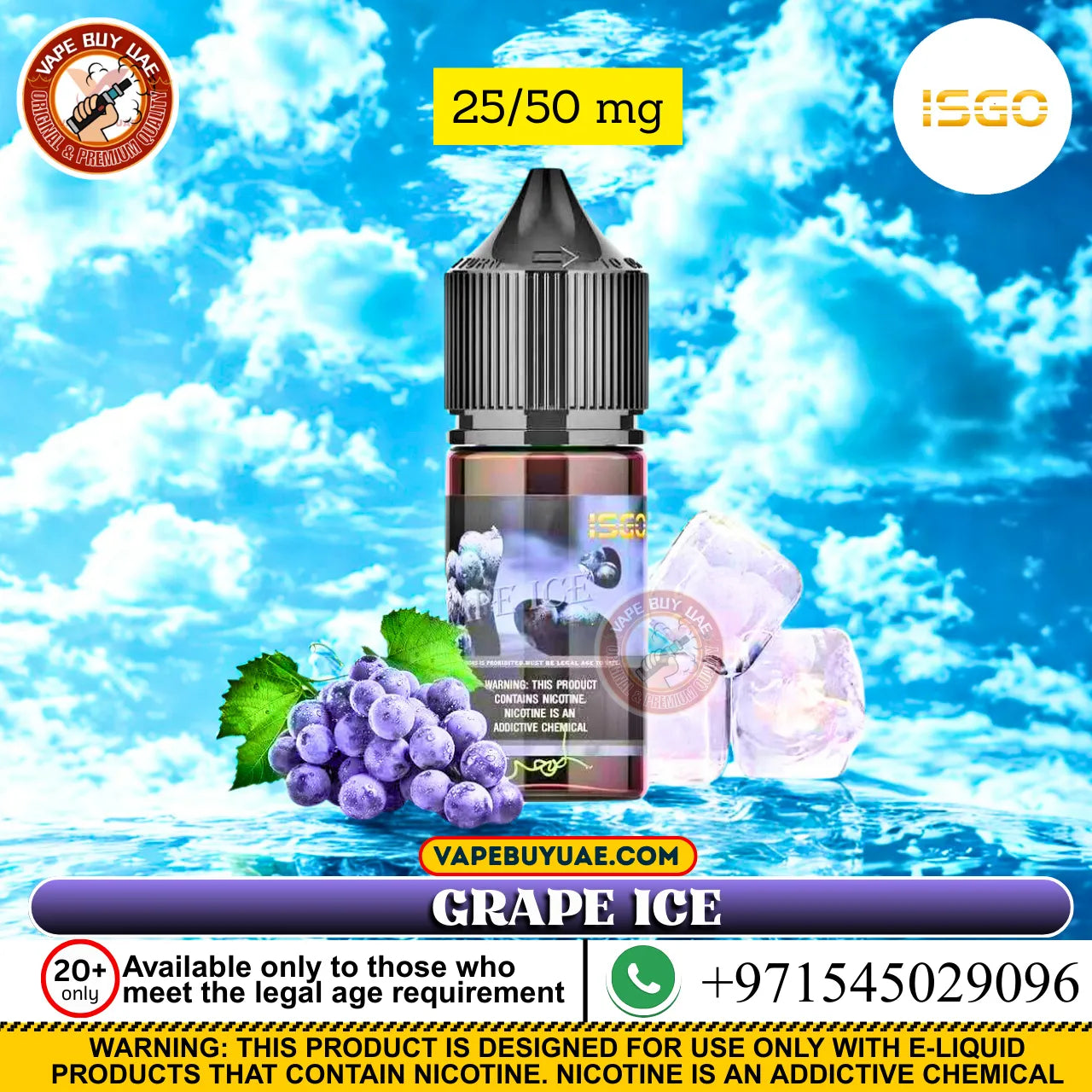 ISGO salt nicotine e-liquid for smooth and satisfying pod vaping