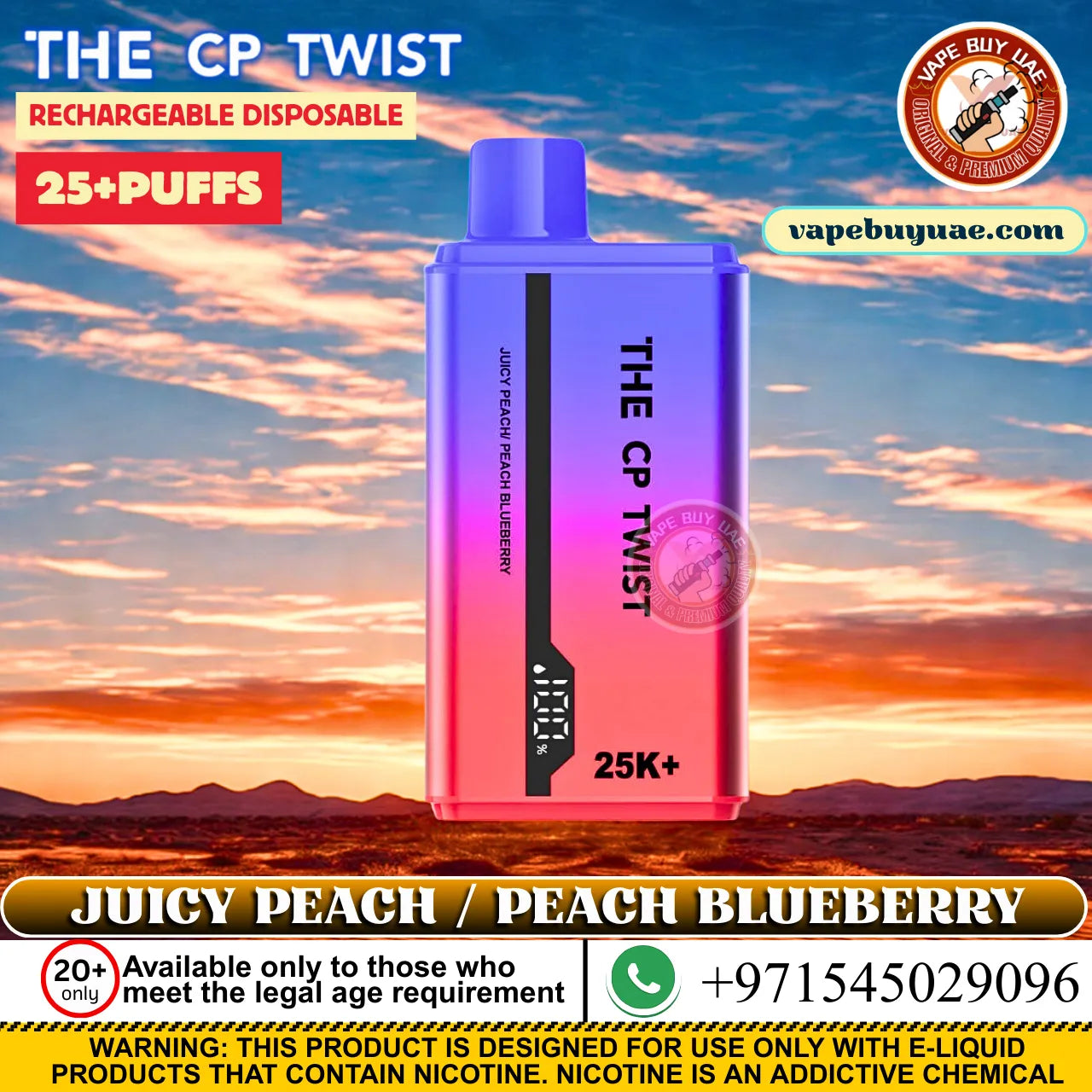 Crystal The CP Twist 25+puffs Rechargeable Disposable