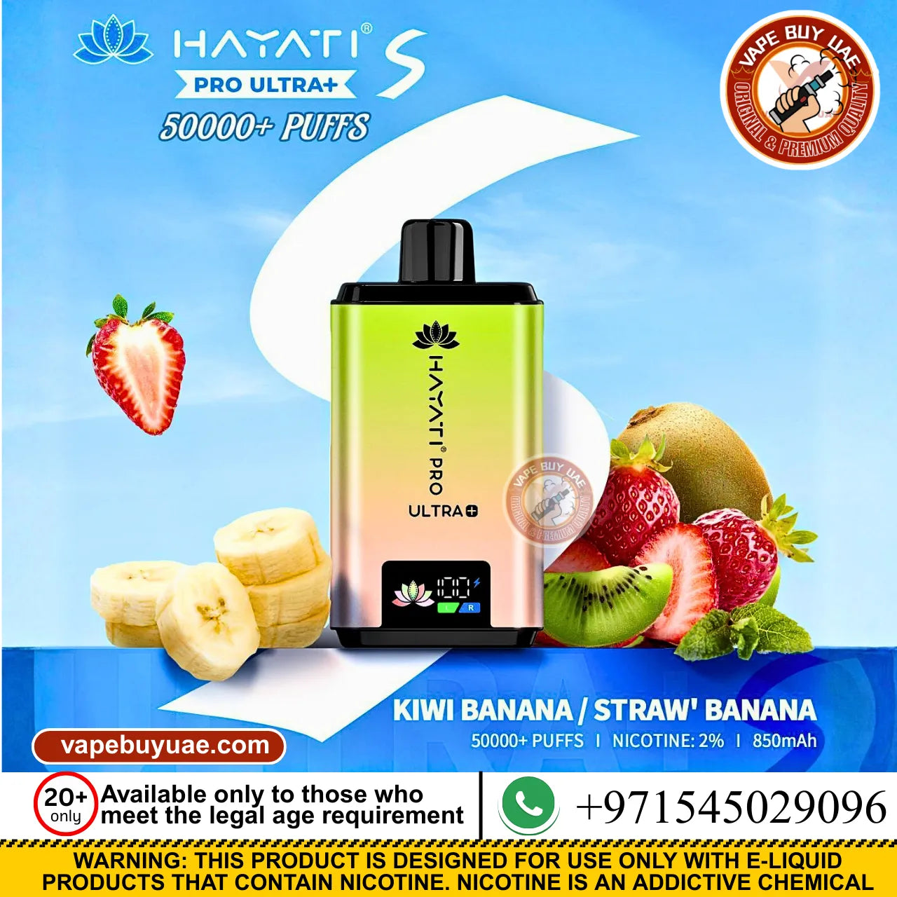 Hayati pro ultra 50k+ puffs rechargeable disposable