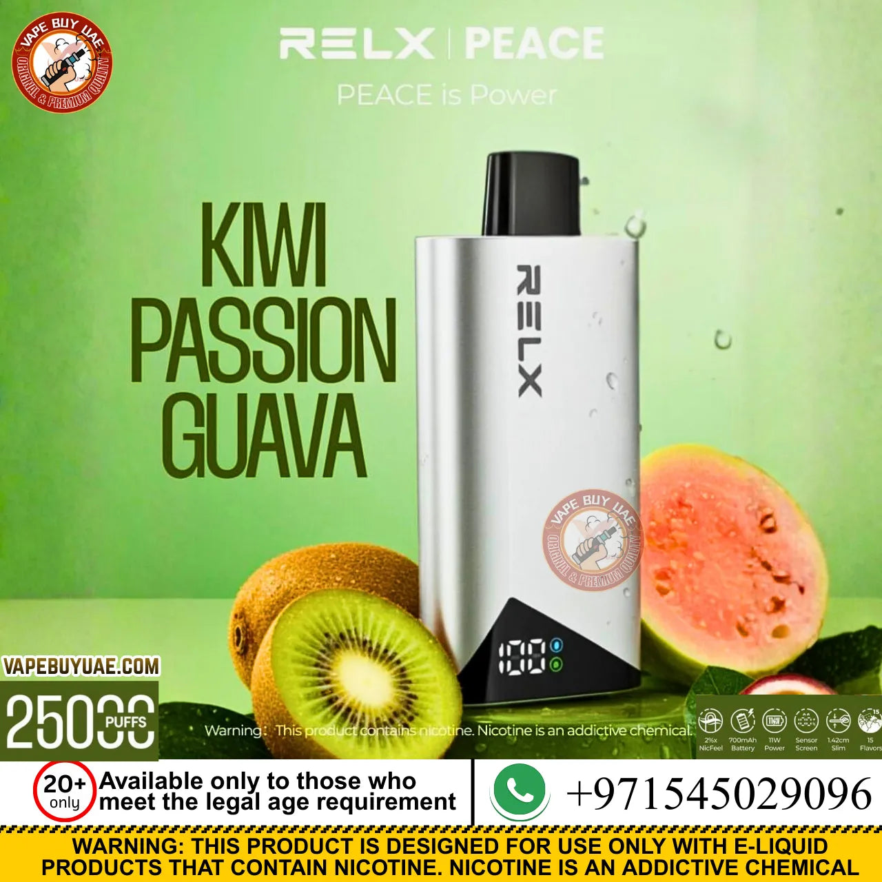 RELX PEACE 25,000 Puffs Rechargeable Disposable Vape