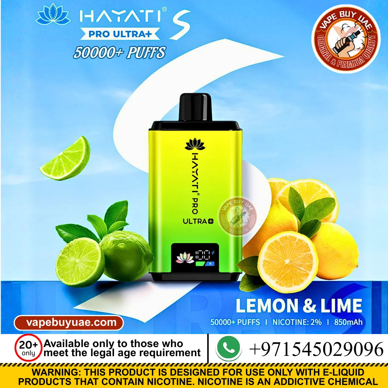 Hayati pro ultra 50k+ puffs rechargeable disposable