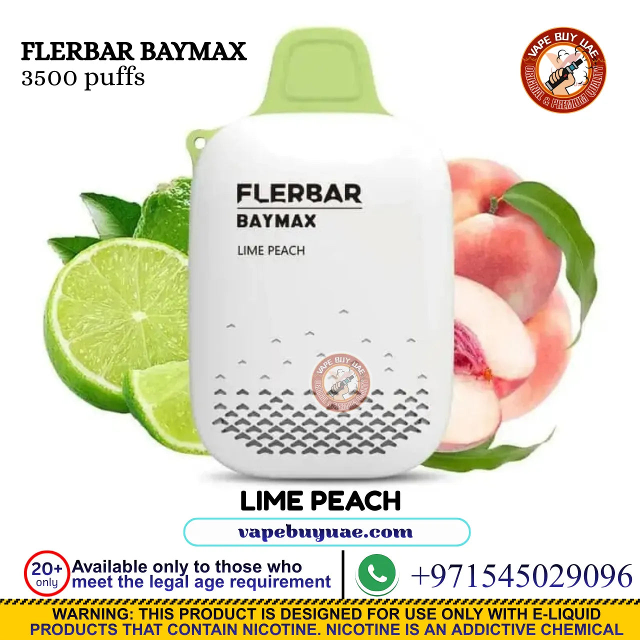 FLERBAR BAYMAX 3500 Puffs 0% Disposable Vape | Buy Vape in Dubai