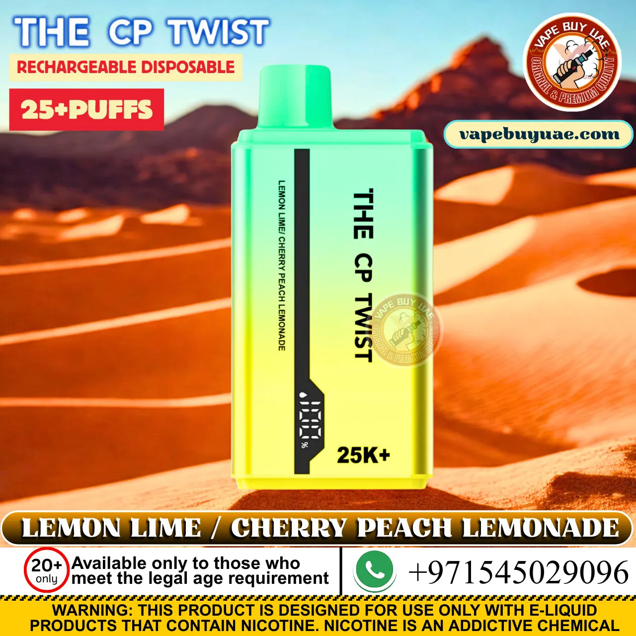 Crystal The CP Twist 25+puffs Rechargeable Disposable