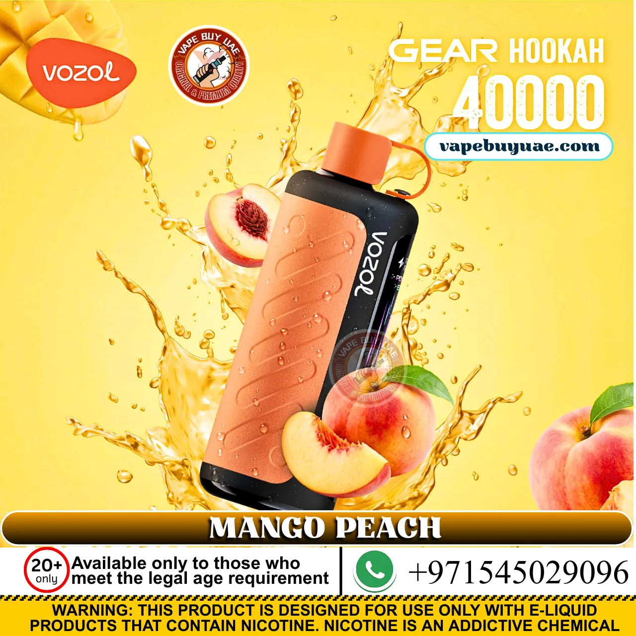 Vozol Gear Hookah 40k puffs Rechargeable Disposable