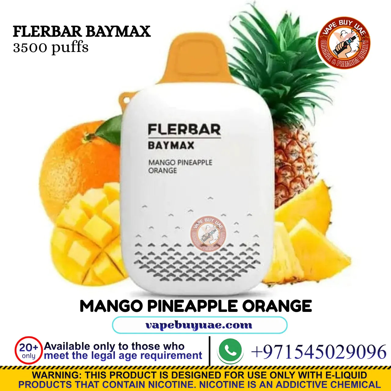 FLERBAR BAYMAX 3500 Puffs 0% Disposable Vape | Buy Vape in Dubai