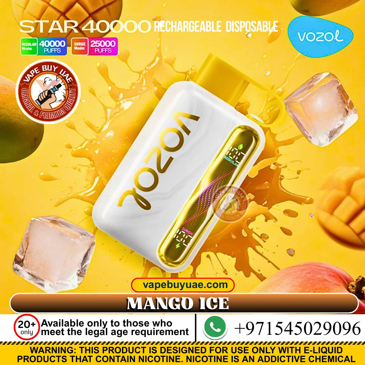 Vozol Star 40K Puffs Rechargeable Disposable Vape