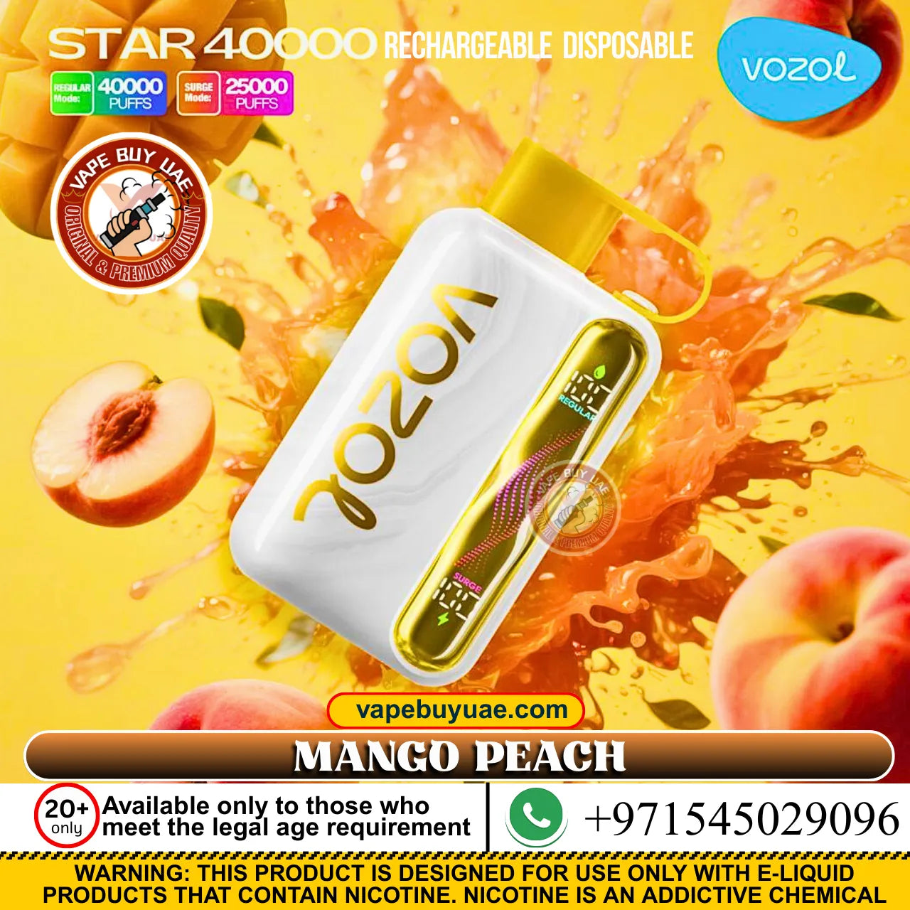 Vozol Star 40K Puffs Rechargeable Disposable Vape